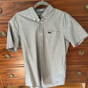 RVCA short sleeve button up Slim fit grey